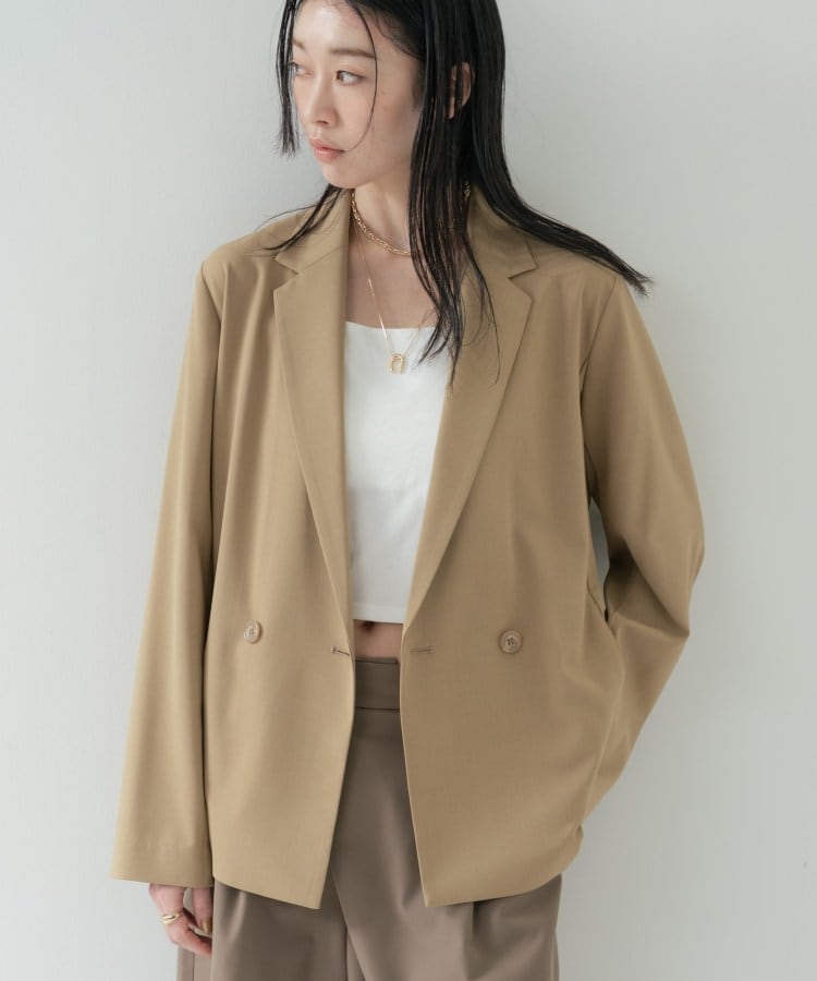 ギャレスト GALLEST Comfy SET UP｜ダブルブレストイージージャケット【セットアップ対応／通勤／カセット服】 （キャメルブラウン(041)） キャメルブラウン(041)