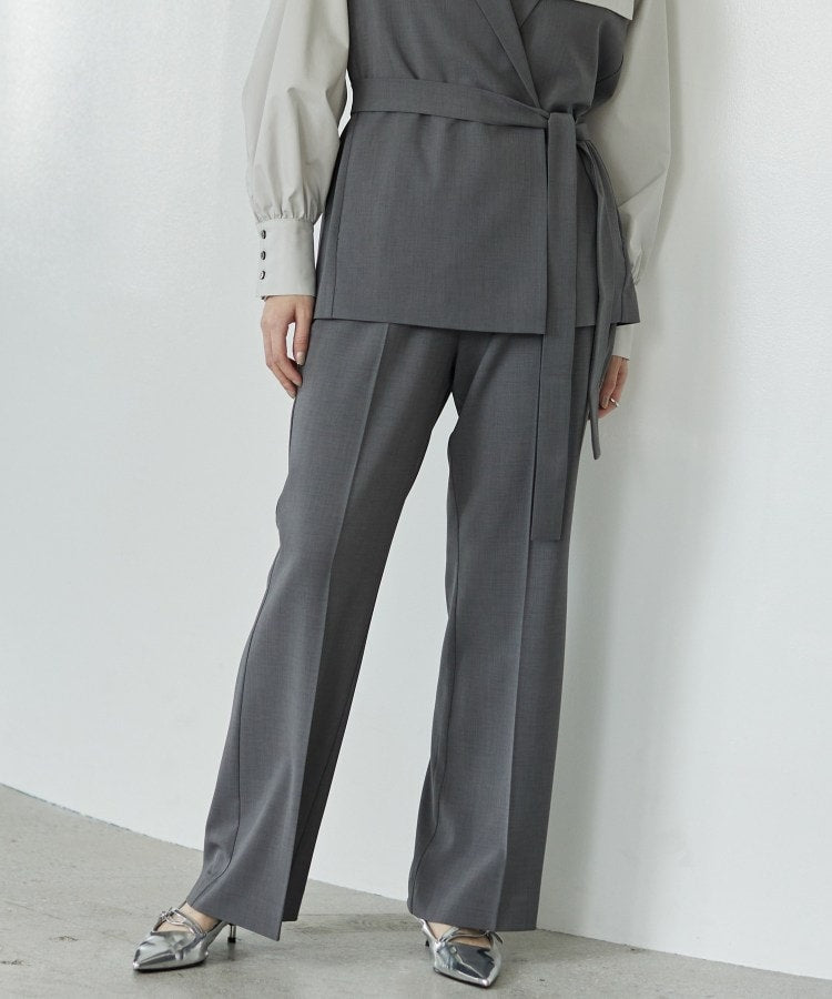 ギャレスト GALLEST Comfy SET UP｜ストレートフレアパンツ【セットアップ対応／通勤／カセット服】 （チャコールグレー(013)） チャコールグレー(013)