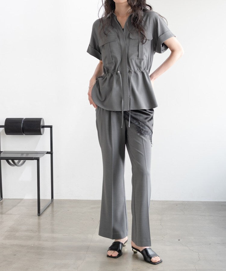 ギャレスト GALLEST Comfy SET UP｜サファリシャツ【セットアップ対応／通勤／カセット服／接触冷感／UVカット】 （チャコールグレー(613)） チャコールグレー(613)