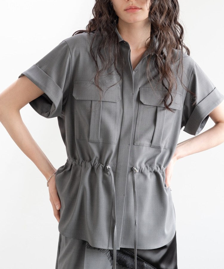 ギャレスト GALLEST Comfy SET UP｜サファリシャツ【セットアップ対応／通勤／カセット服／接触冷感／UVカット】 （チャコールグレー(613)） チャコールグレー(613)
