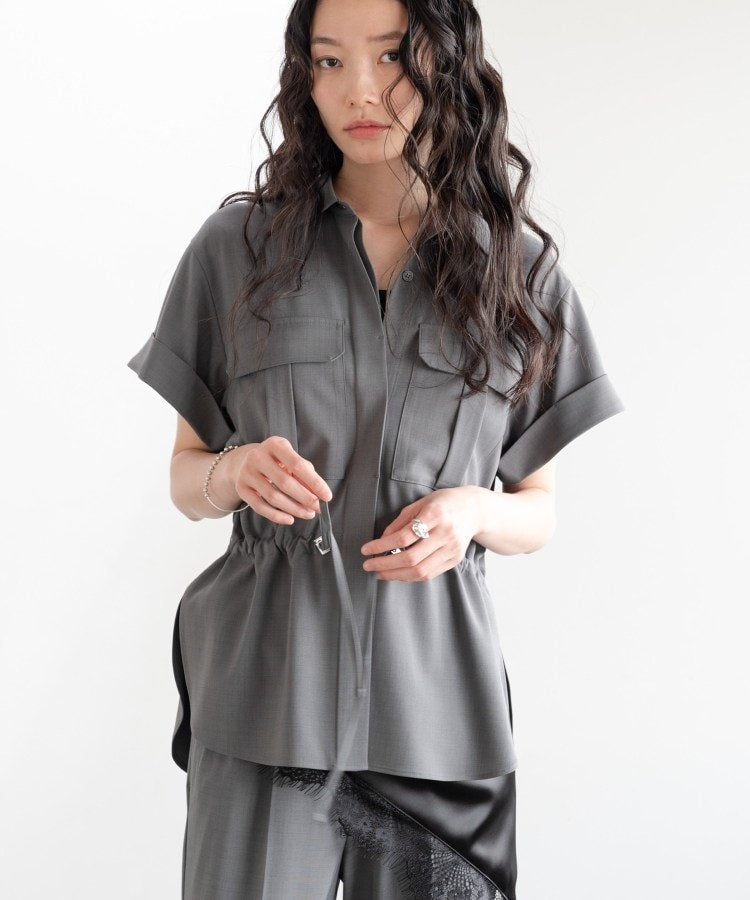 ギャレスト GALLEST Comfy SET UP｜サファリシャツ【セットアップ対応／通勤／カセット服／接触冷感／UVカット】 （チャコールグレー(613)） チャコールグレー(613)