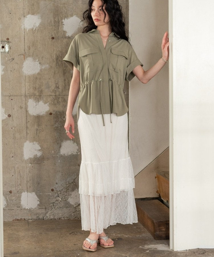 ギャレスト GALLEST Comfy SET UP｜サファリシャツ【セットアップ対応／通勤／カセット服／接触冷感／UVカット】 （チャコールグレー(613)） チャコールグレー(613)