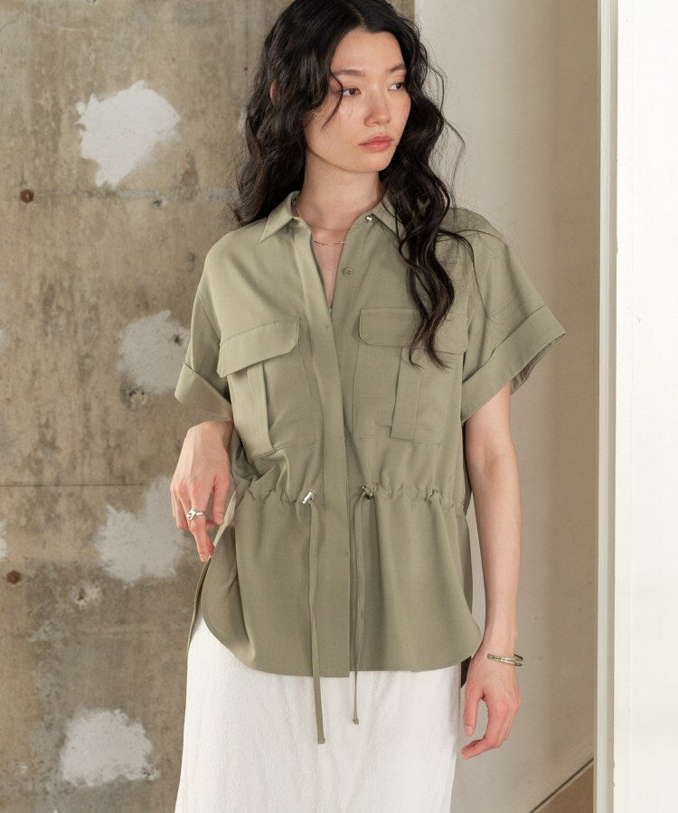 ギャレスト GALLEST Comfy SET UP｜サファリシャツ【セットアップ対応／通勤／カセット服／接触冷感／UVカット】 （チャコールグレー(613)） チャコールグレー(613)