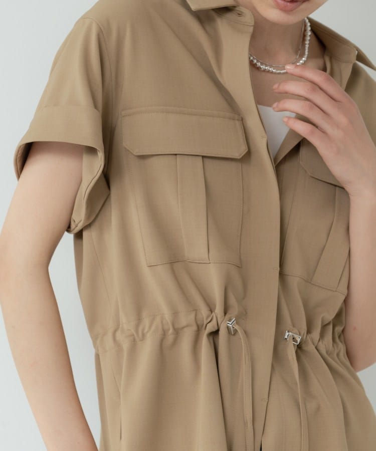 ギャレスト GALLEST Comfy SET UP｜サファリシャツ【セットアップ対応／通勤／カセット服／接触冷感／UVカット】 （チャコールグレー(613)） チャコールグレー(613)
