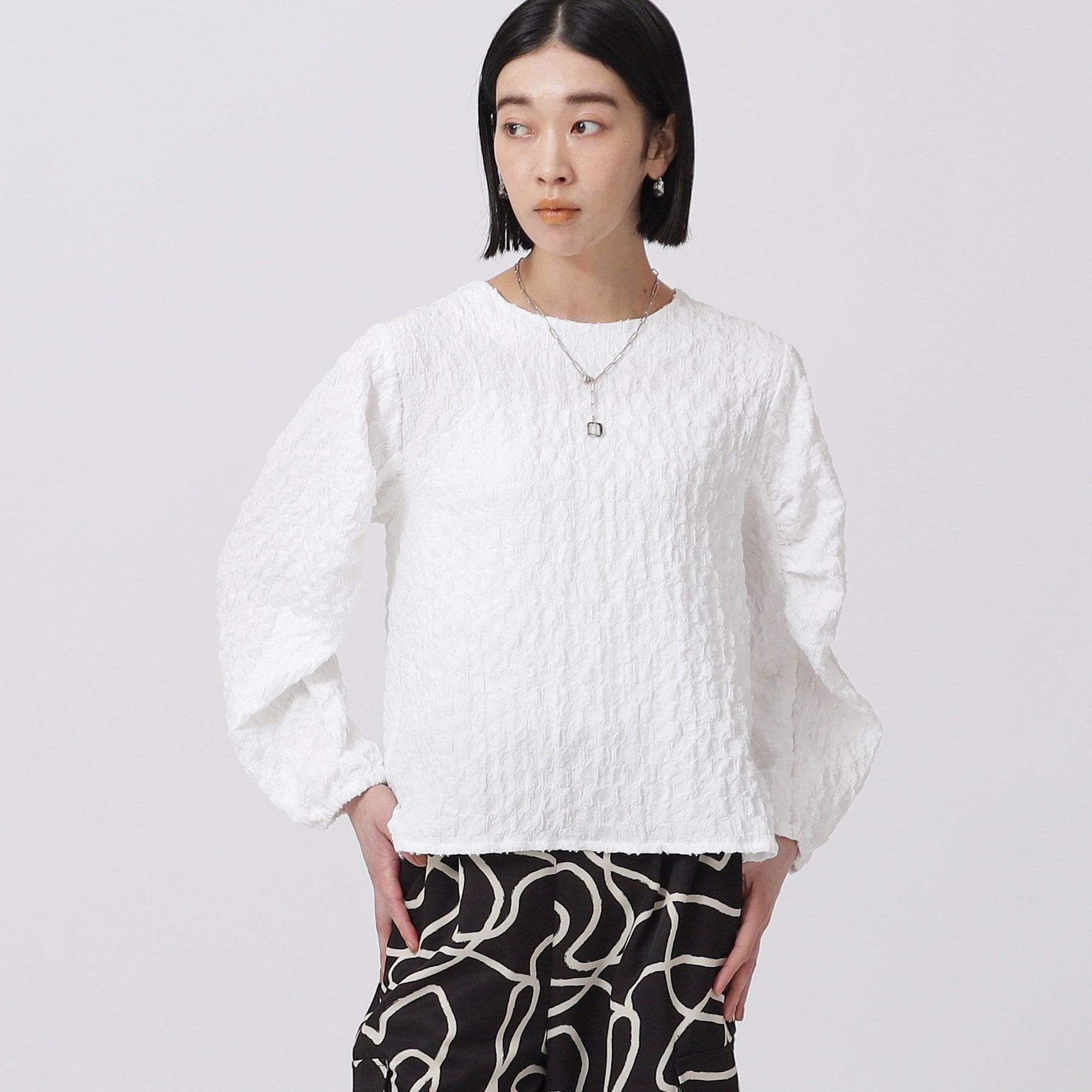 GALLEST Folded jacquard blouse
