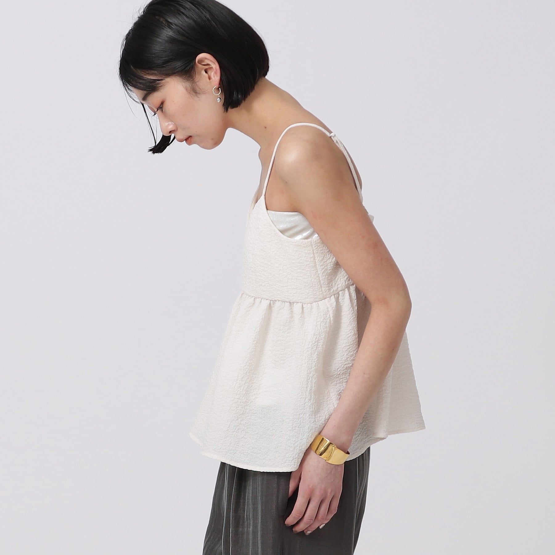 GALLEST Puffy Jacquard Camisole
