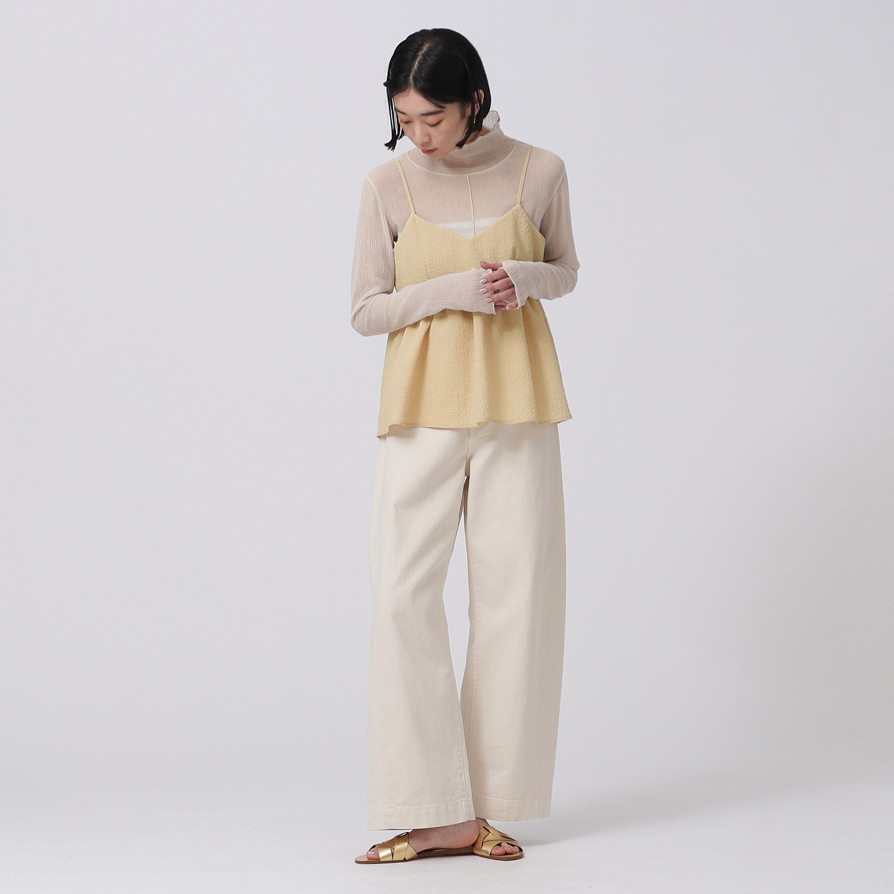 GALLEST Puffy Jacquard Camisole