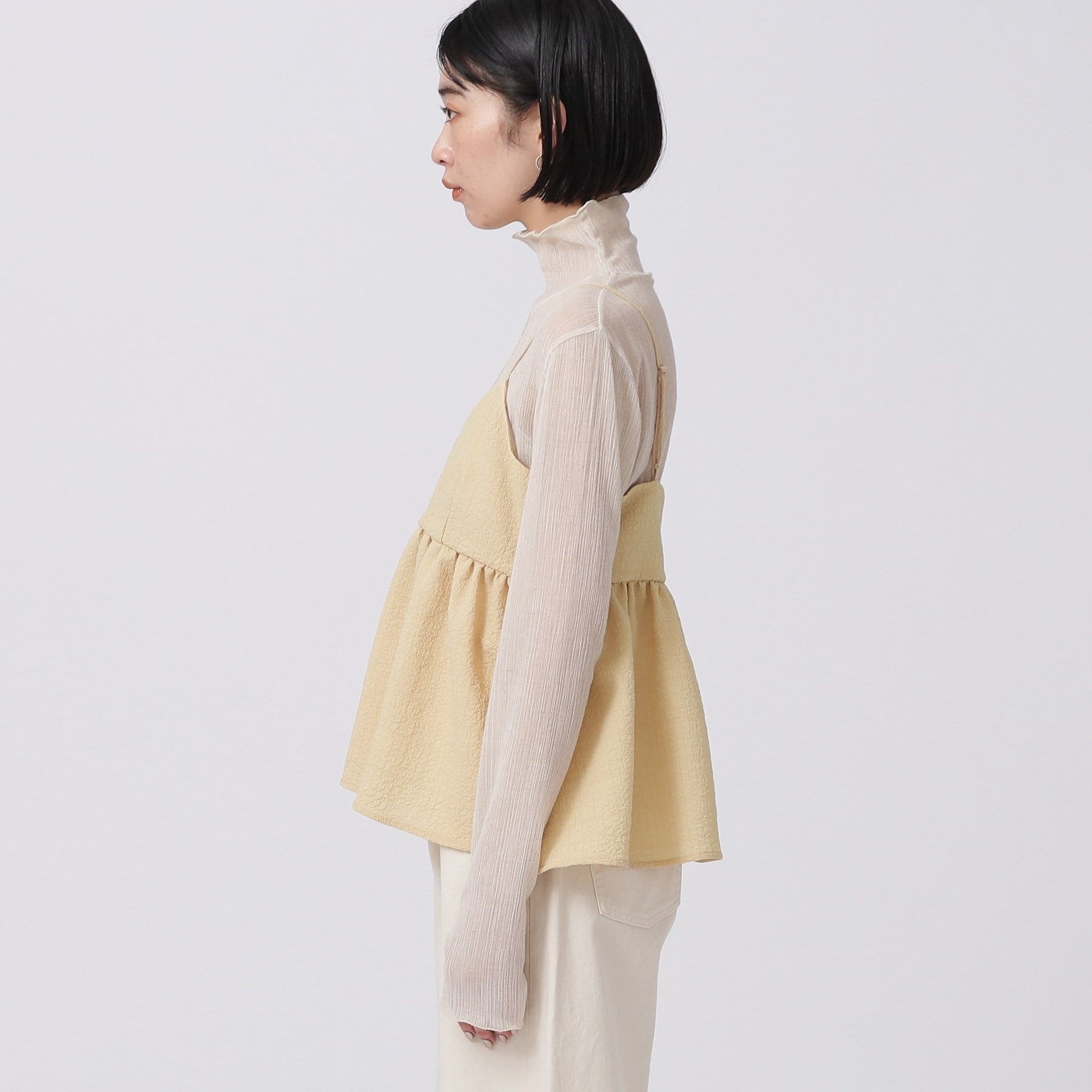 GALLEST Puffy Jacquard Camisole