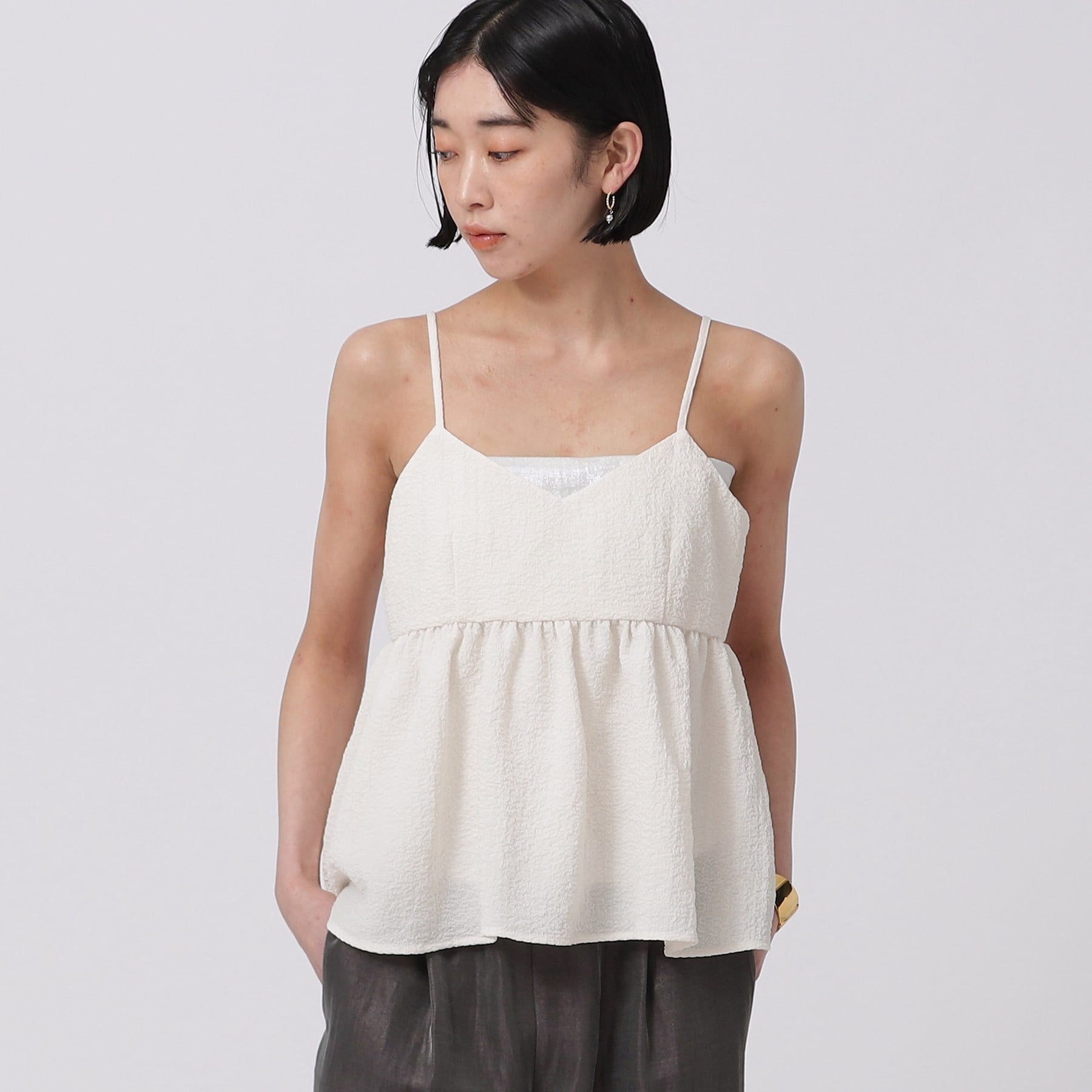 GALLEST Puffy Jacquard Camisole