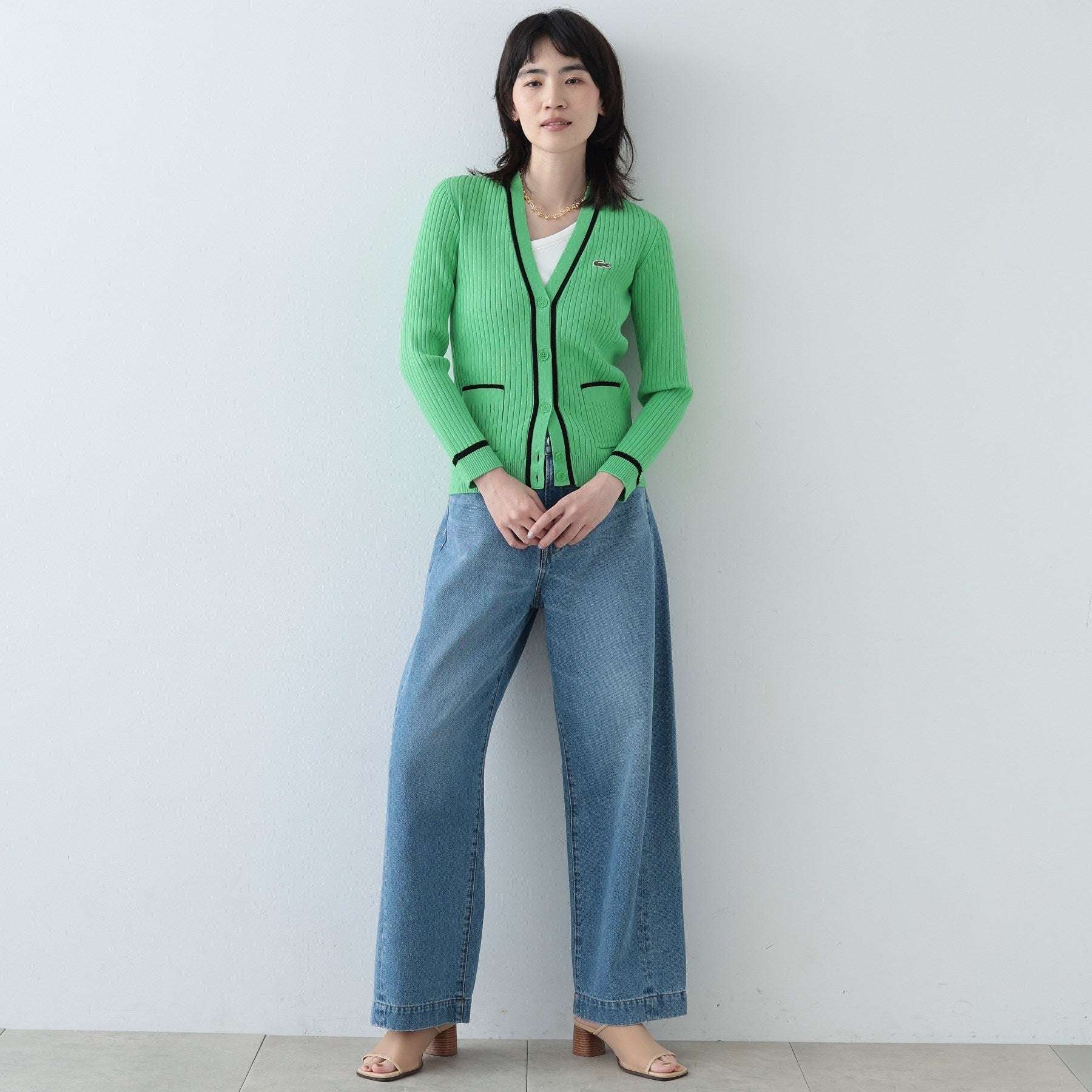 GALLEST 【LACOSTE】 Rib Cardigan