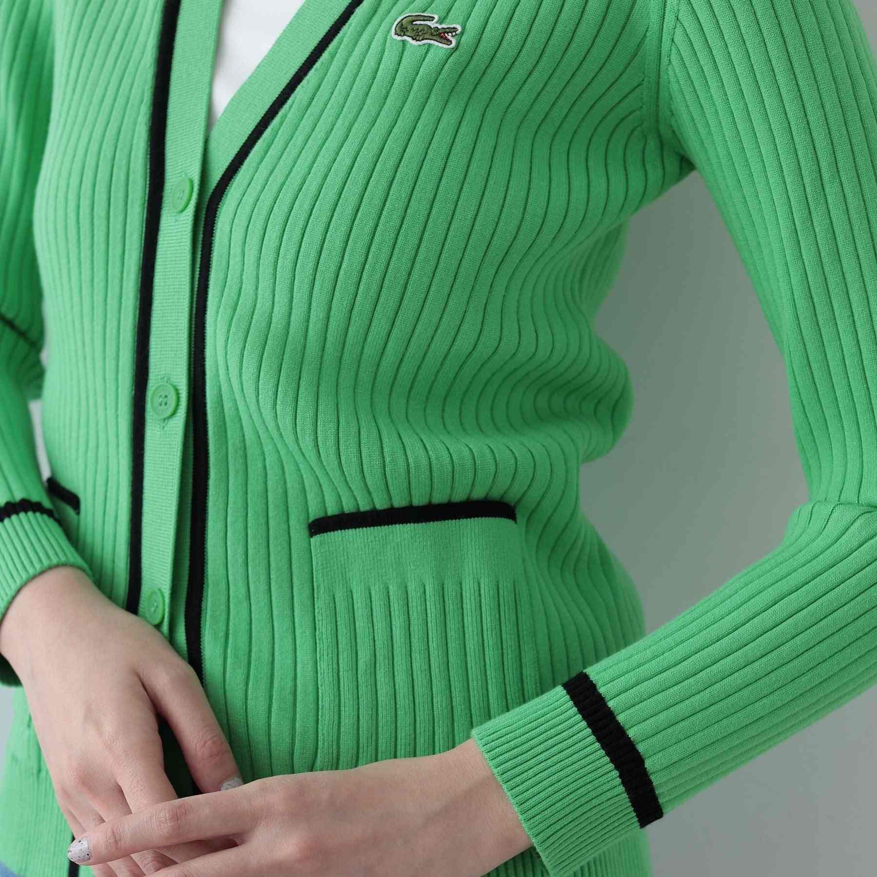 GALLEST 【LACOSTE】 Rib Cardigan
