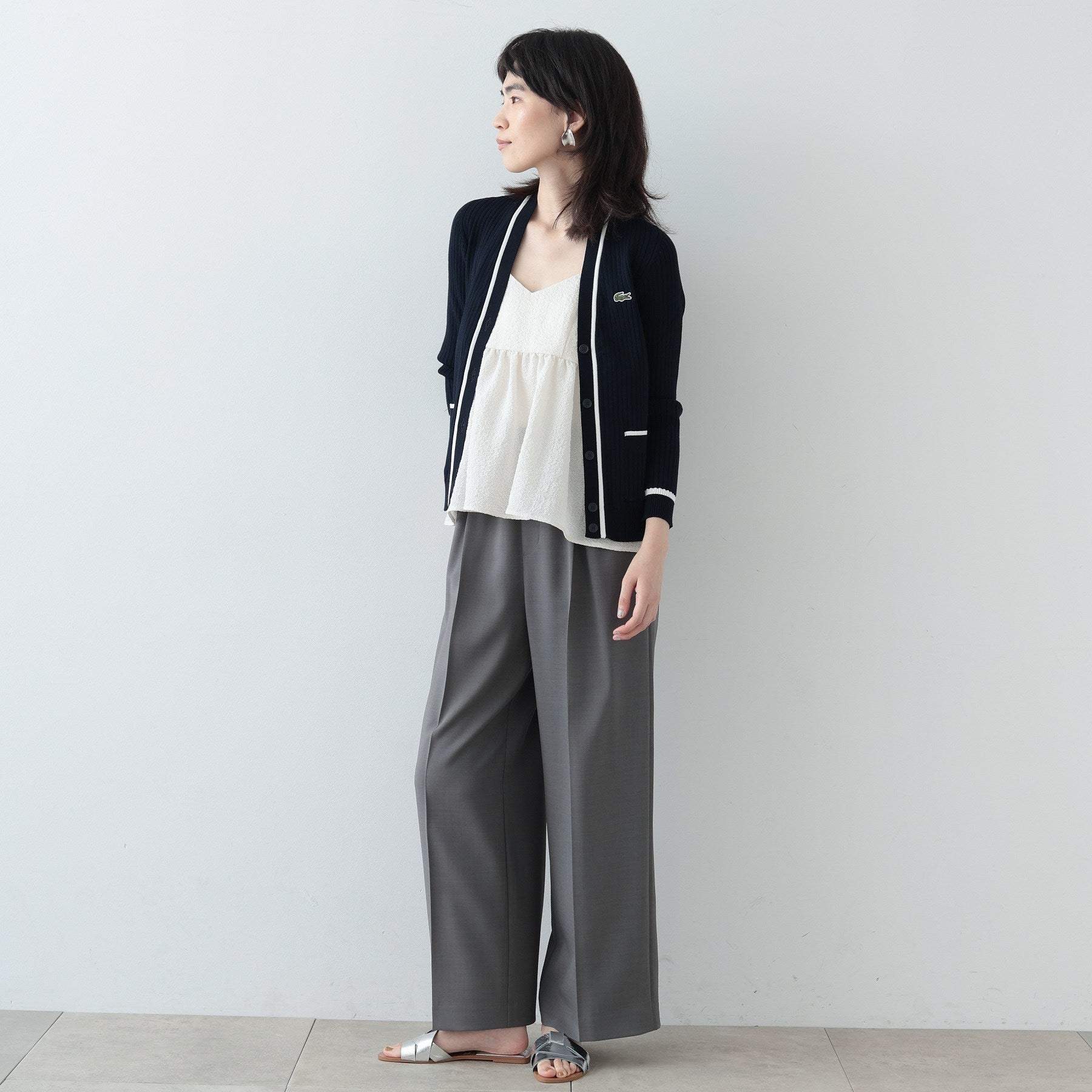 GALLEST 【LACOSTE】 Rib Cardigan