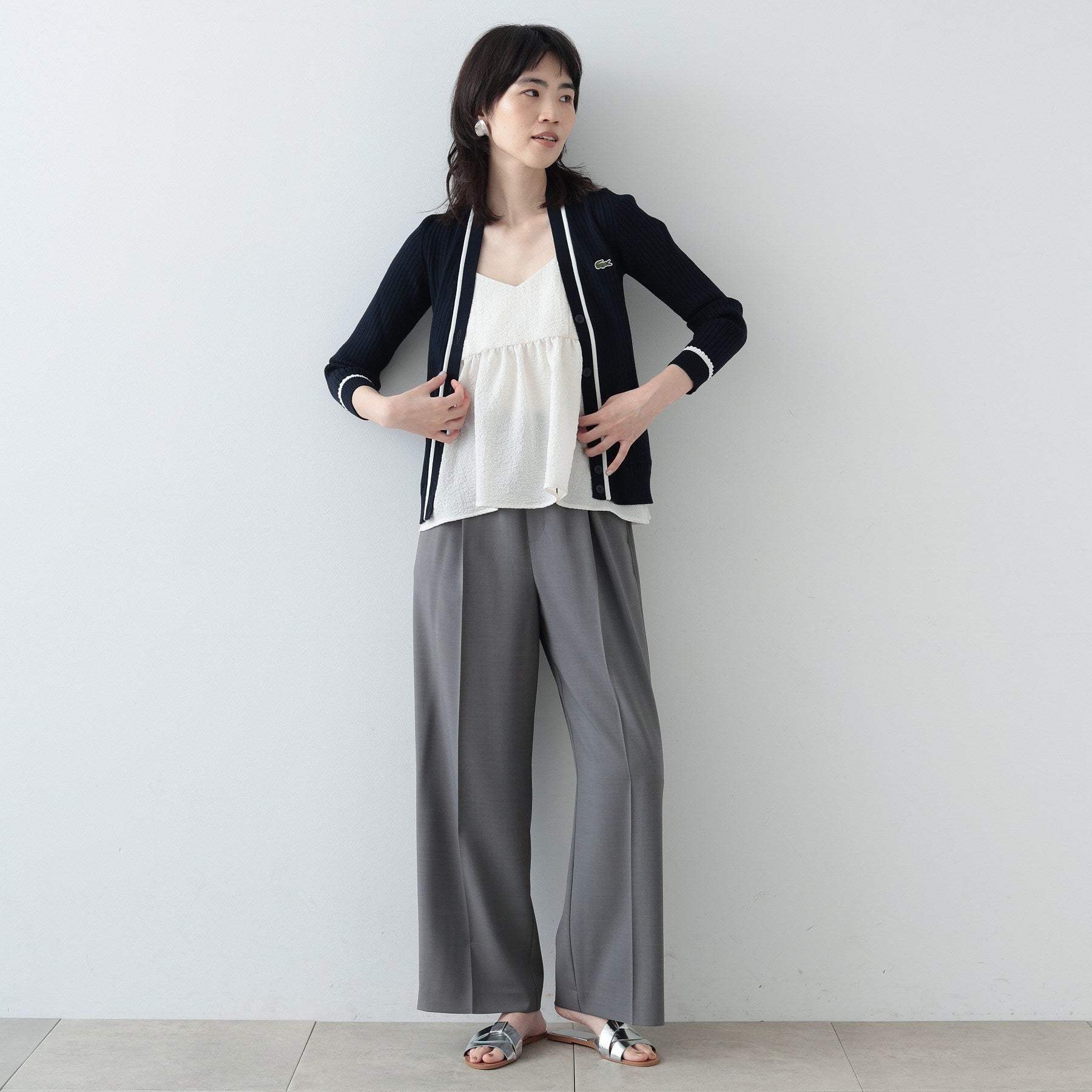 GALLEST 【LACOSTE】 Rib Cardigan