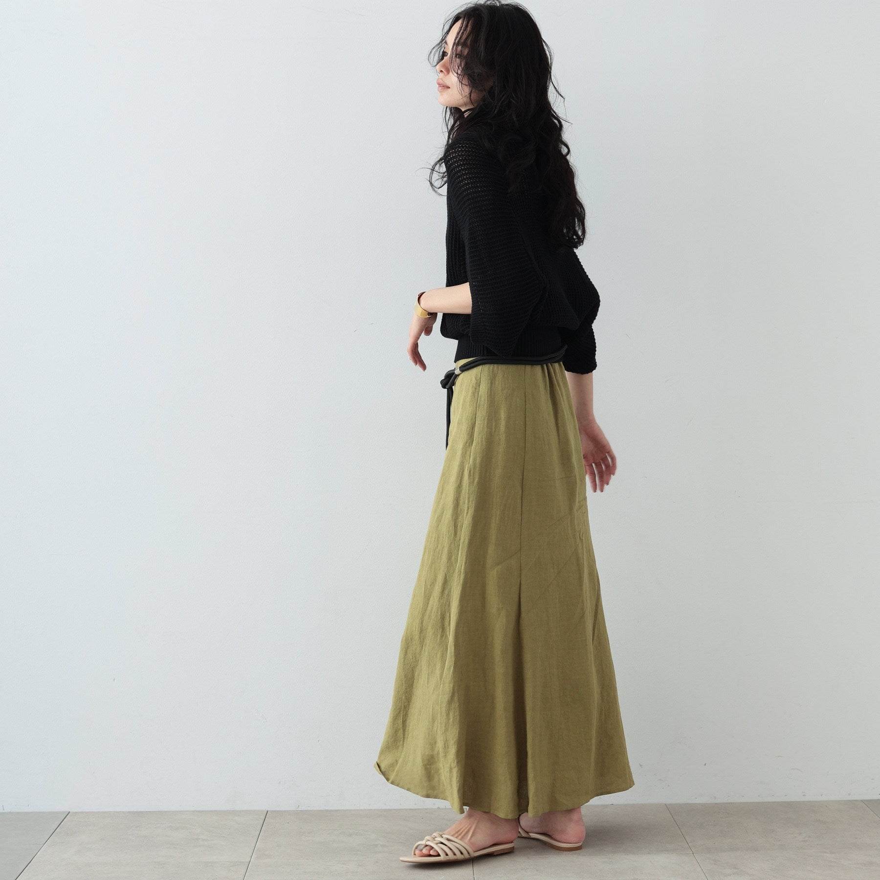 GALLEST Linen Maxi Skirt