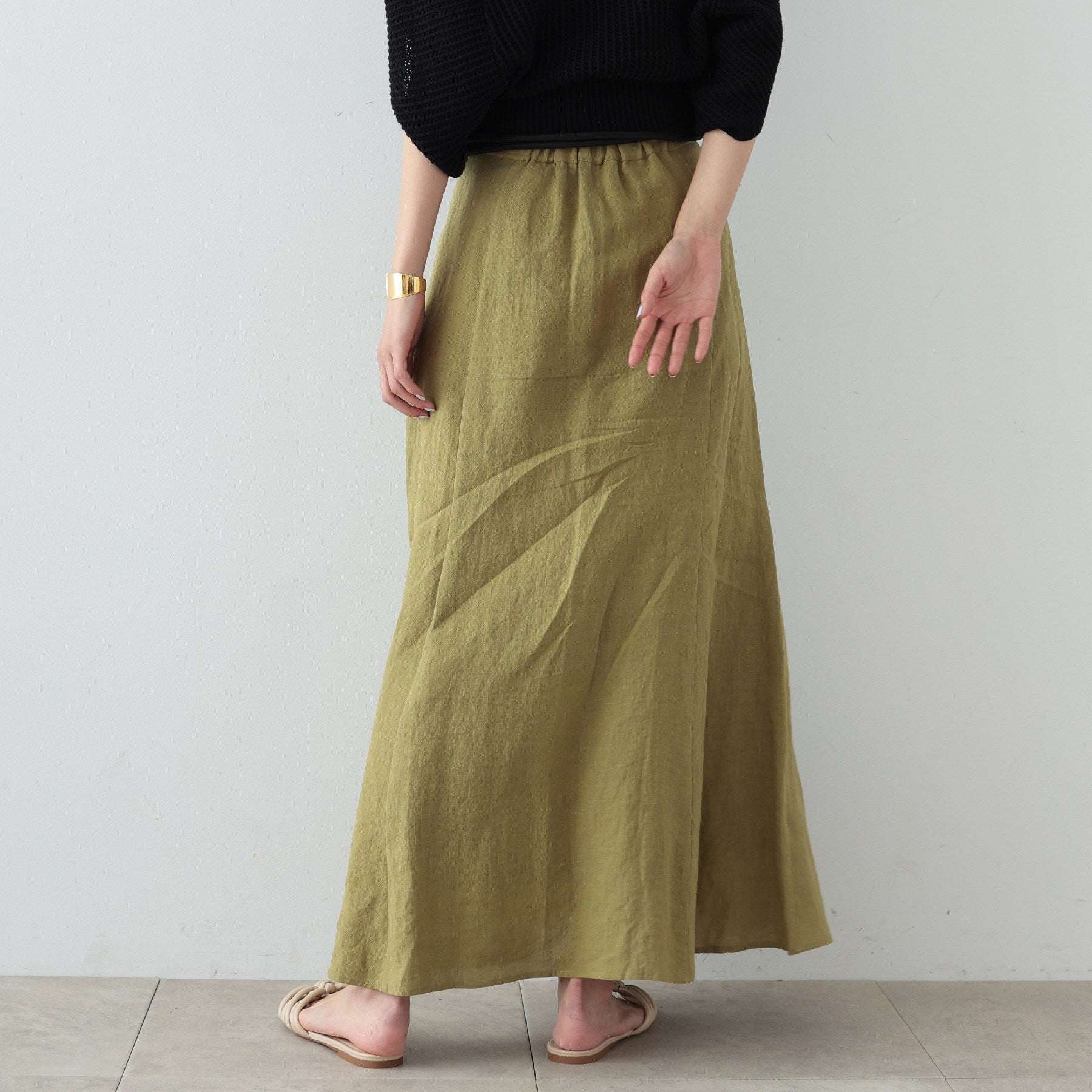 GALLEST Linen Maxi Skirt