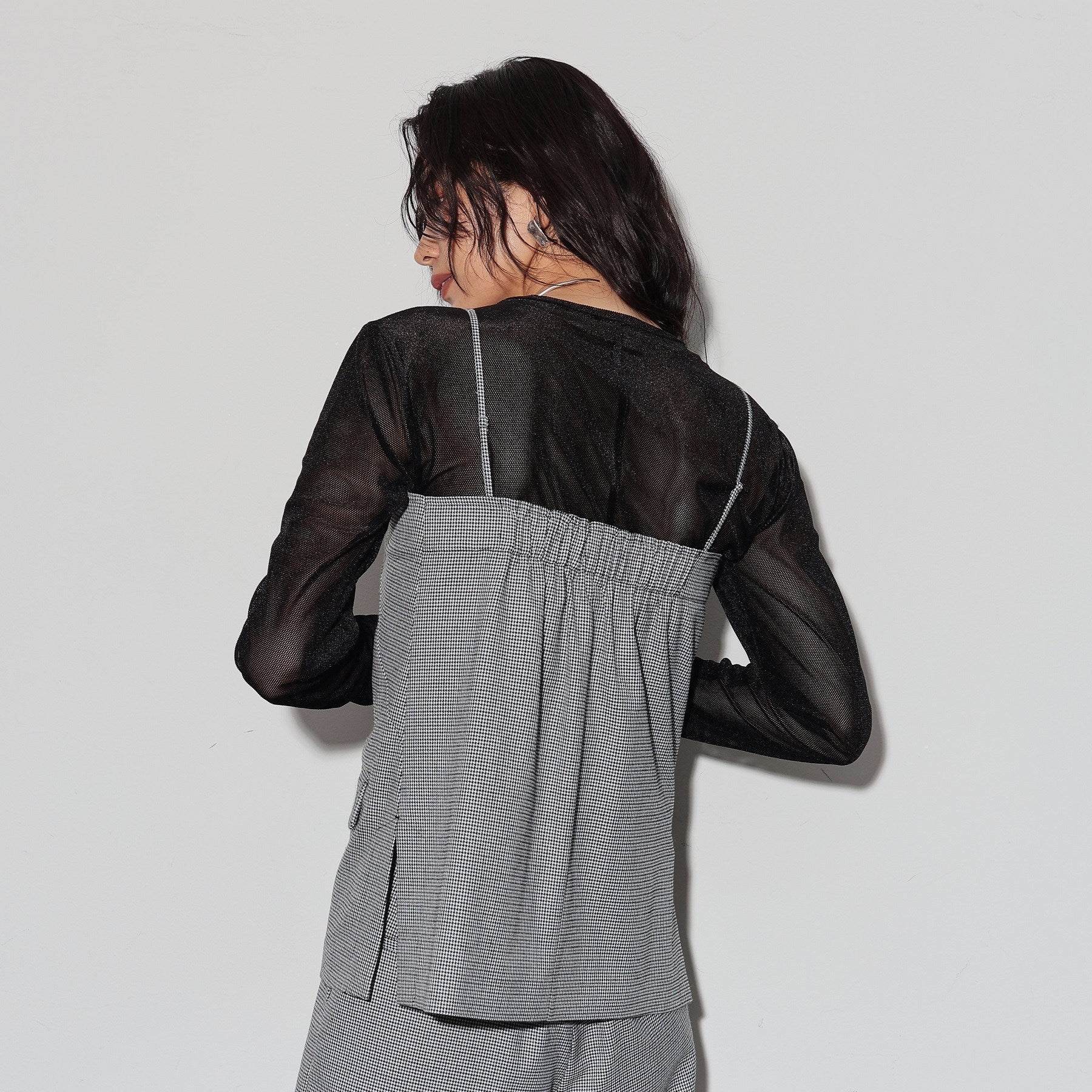 GALLEST Gallett Bear Top Check Gilet