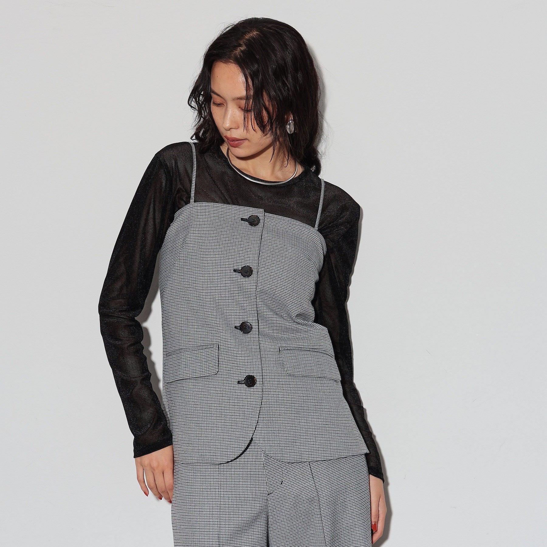 GALLEST Gallett Bear Top Check Gilet