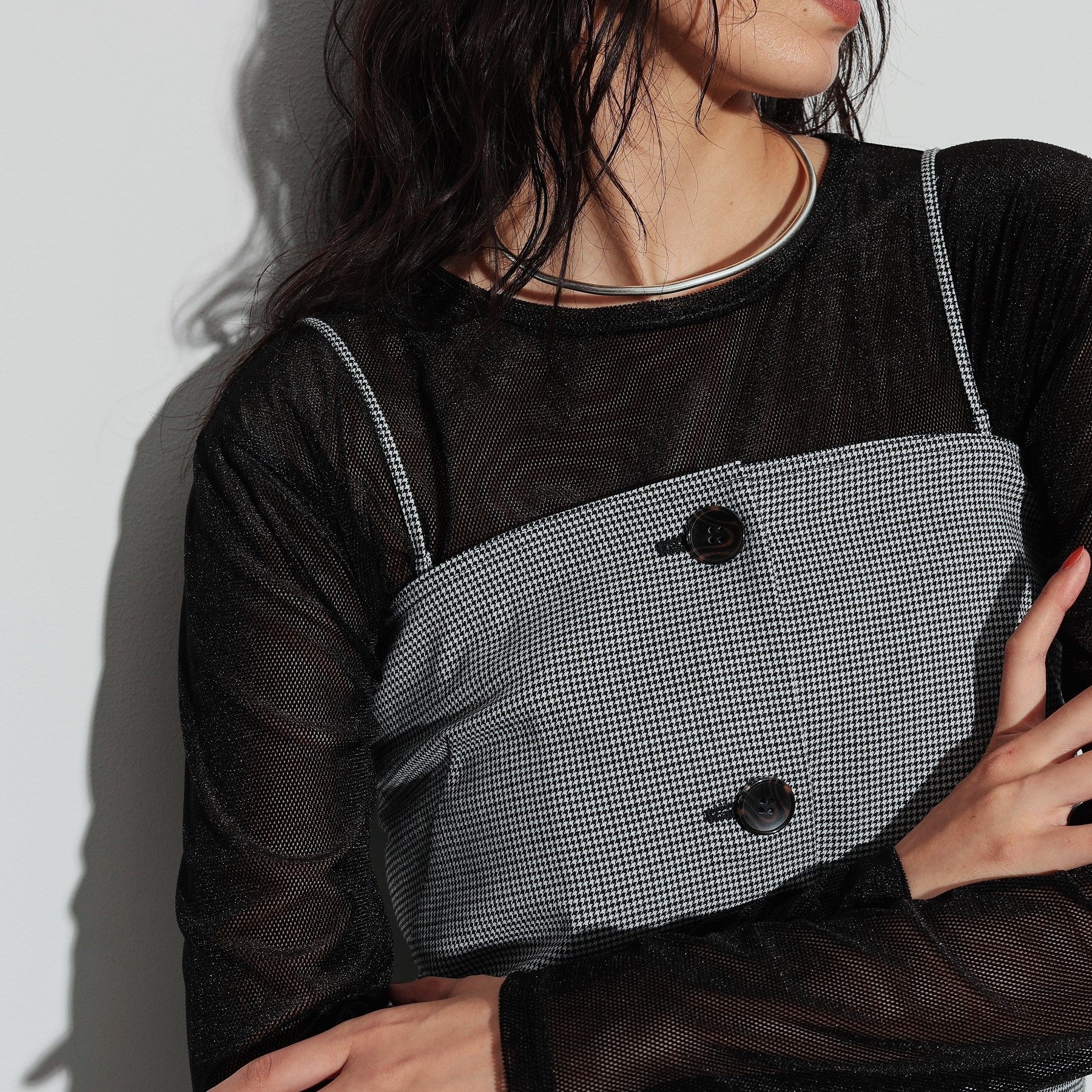 GALLEST Gallett Bear Top Check Gilet