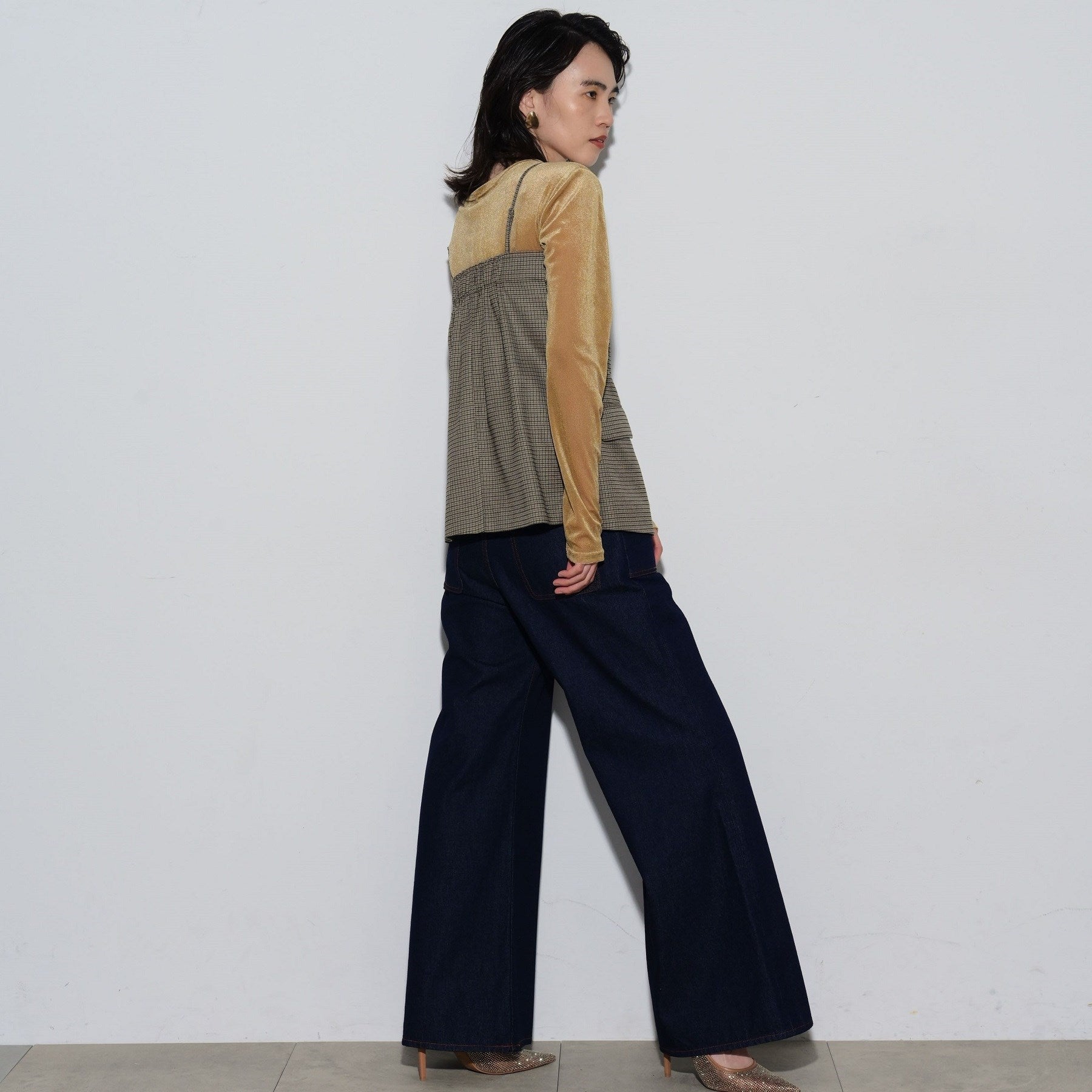 GALLEST Gallett Bear Top Check Gilet
