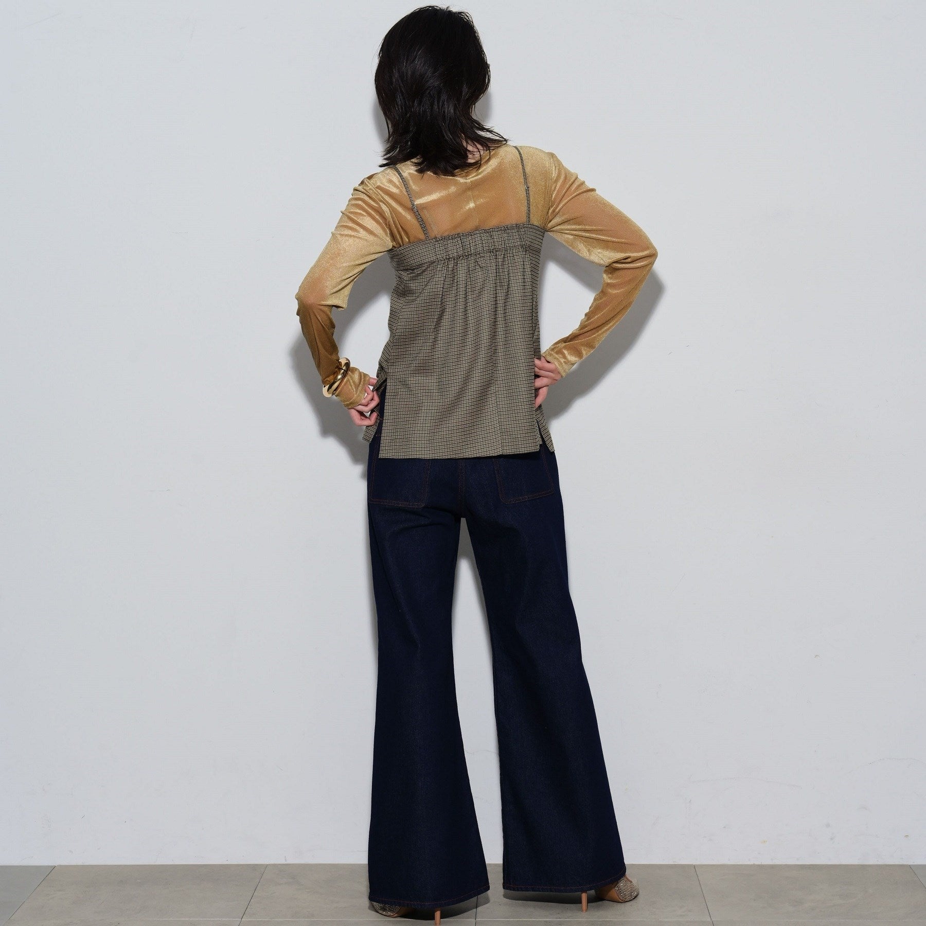 GALLEST Gallett Bear Top Check Gilet