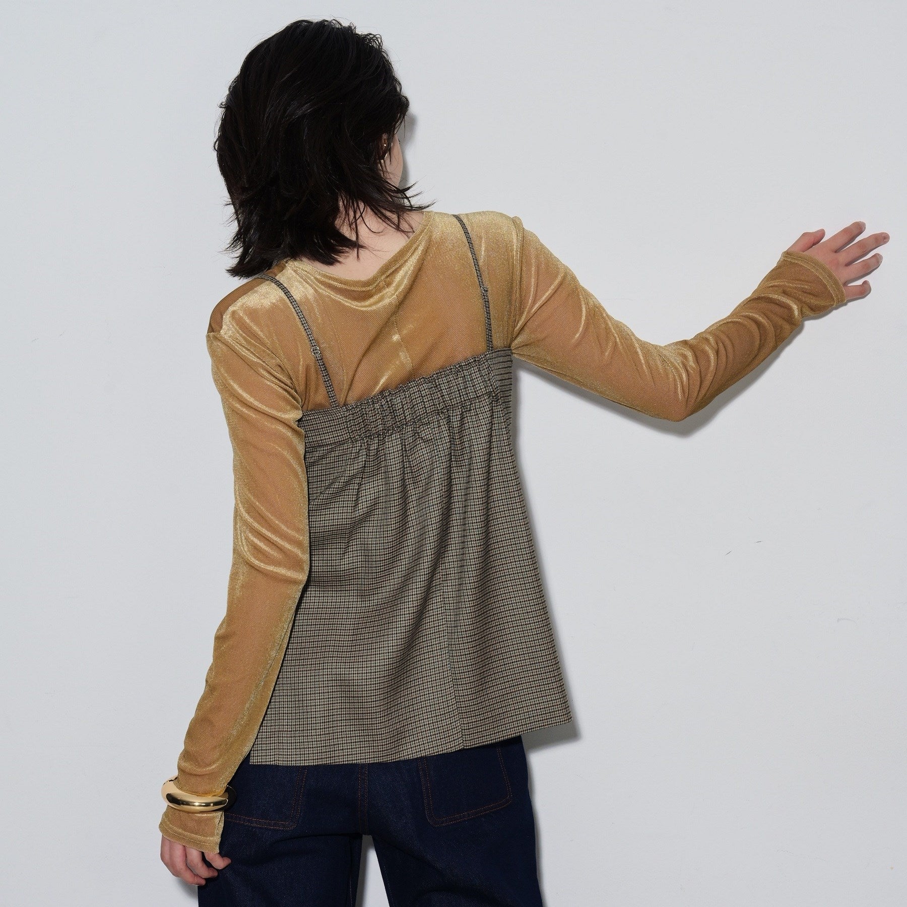 GALLEST Gallett Bear Top Check Gilet