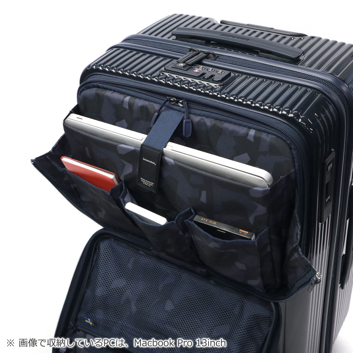 イノベーター innovator 正規品2年保証 スーツケース Mサイズ フロントオープン ブランド キャリー 軽量 ストッパー 静音 TSAロック 1週間 PC収納 6～7泊 62L Middle INV60-MIRR（HunterGreen） HunterGreen