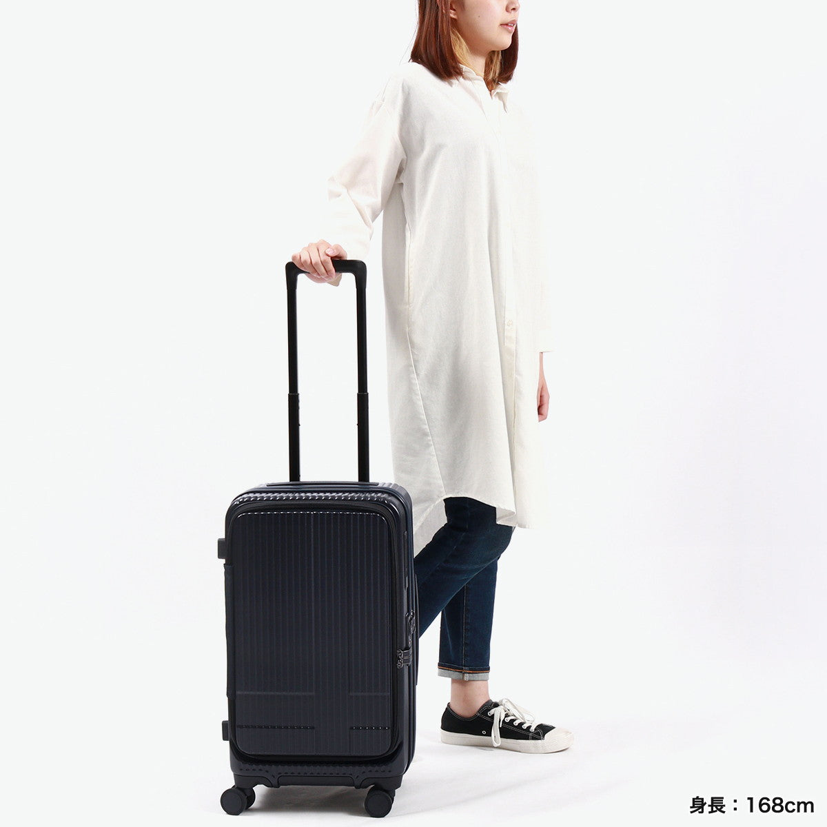 イノベーター innovator 正規品2年保証 スーツケース Mサイズ キャリーケース フロントオープン 軽量 ストッパー付き 静音 TSAロック 4～5泊 Extreme Journey 45L Middle INV550DOR （CharcoalGray） CharcoalGray