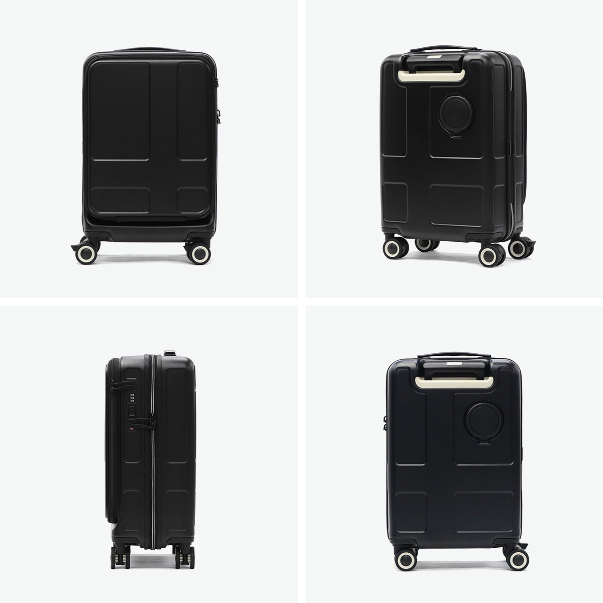イノベーター innovator 正規品2年保証 スーツケース 機内持ち込み フロントオープン Sサイズ 軽量 軽い ストッパー ドリンクホルダー キャリーケース TSAロック 旅行 出張 3～4泊 35L Cabin IV-18 （Ash） Ash