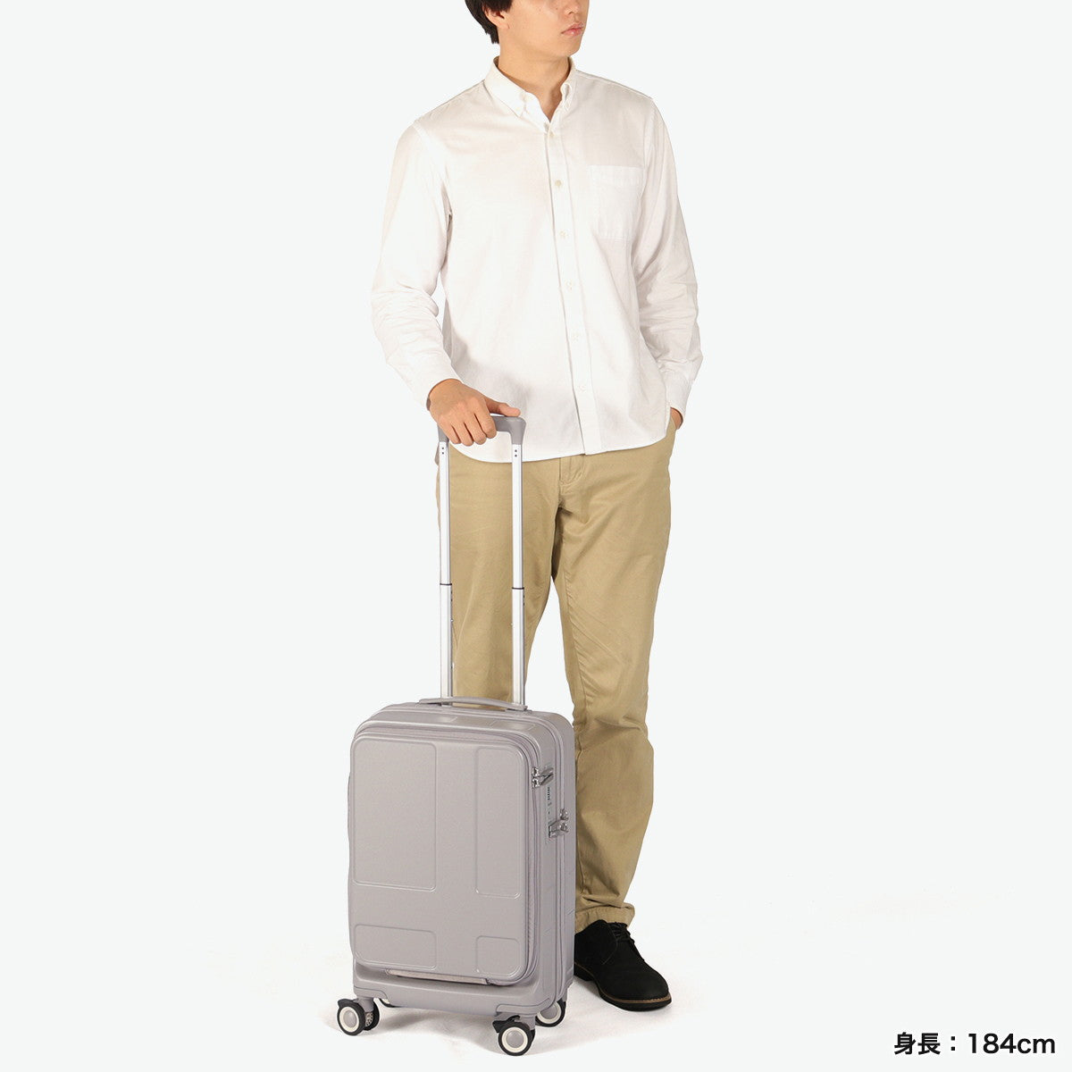 イノベーター innovator 正規品2年保証 スーツケース 機内持ち込み フロントオープン Sサイズ 軽量 軽い ストッパー ドリンクホルダー キャリーケース TSAロック 旅行 出張 3～4泊 35L Cabin IV-18 （Ash） Ash
