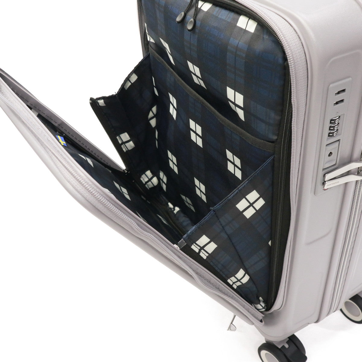 イノベーター innovator 正規品2年保証 スーツケース 機内持ち込み フロントオープン Sサイズ 軽量 軽い ストッパー ドリンクホルダー キャリーケース TSAロック 旅行 出張 3～4泊 35L Cabin IV-18 （Ash） Ash