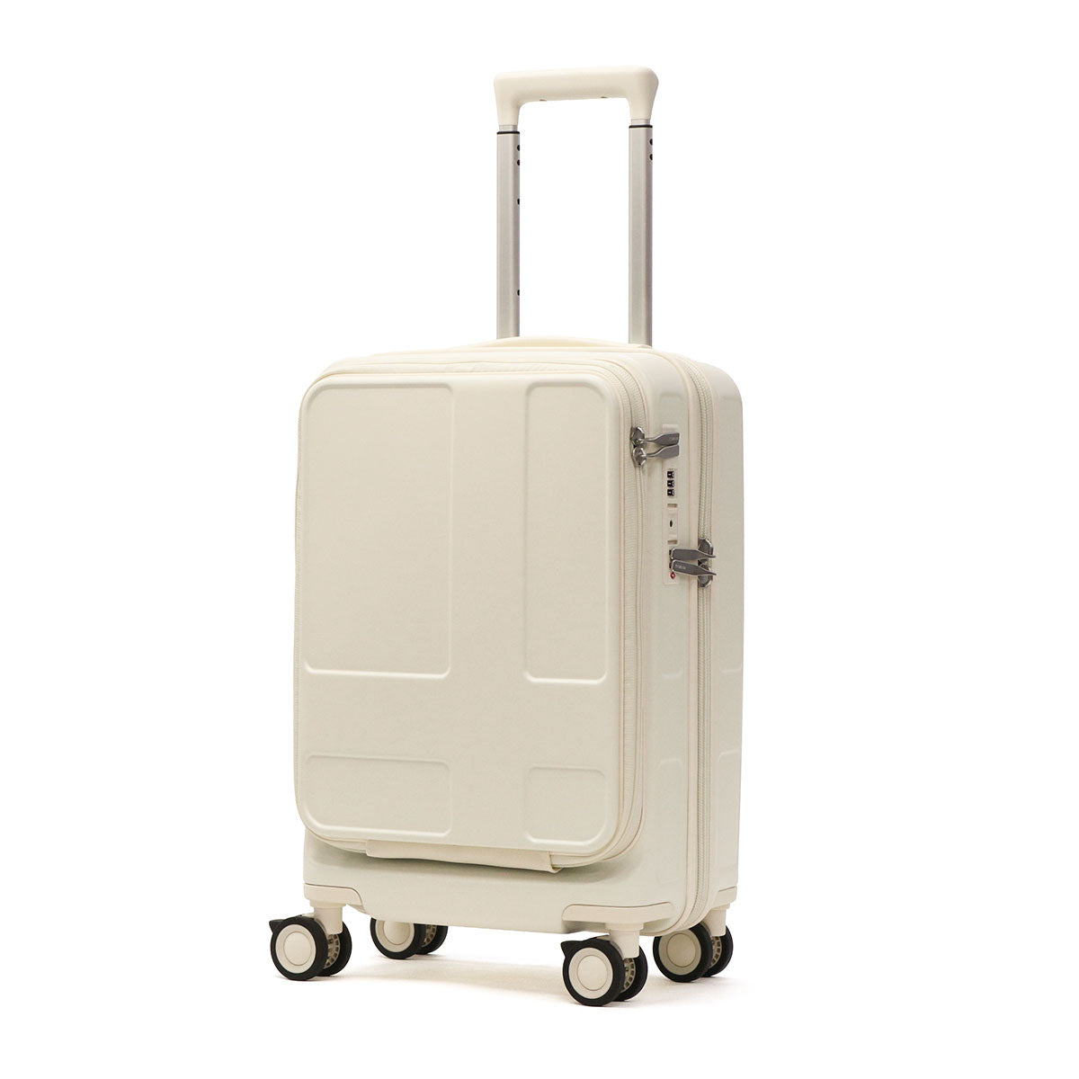イノベーター innovator 正規品2年保証 スーツケース 機内持ち込み フロントオープン Sサイズ 軽量 軽い ストッパー ドリンクホルダー キャリーケース TSAロック 旅行 出張 3～4泊 35L Cabin IV-18 （Cream） Cream
