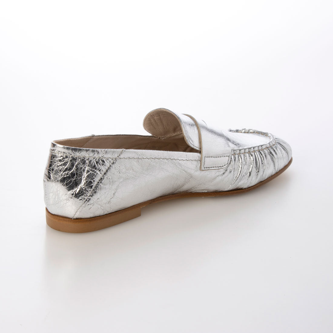インターショシュール INTER-CHAUSSURES ラウンドトウベーシックローファー （シルバー） シルバー