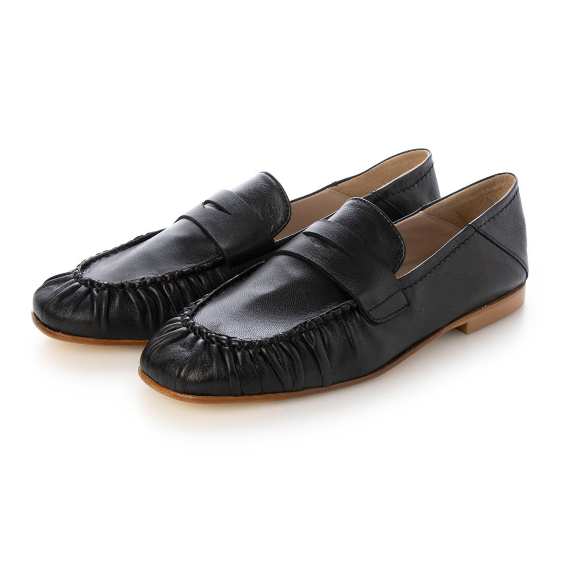 インターショシュール INTER-CHAUSSURES ラウンドトウベーシックローファー （ブラック） ブラック