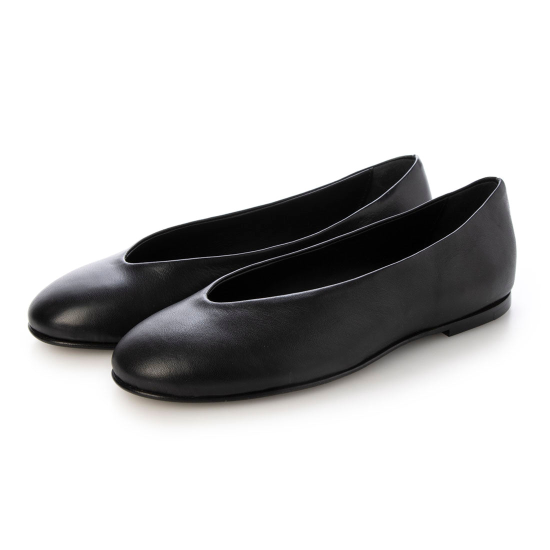 インターショシュール INTER-CHAUSSURES ラウンドトウサケットバレエシューズ （ブラック） ブラック
