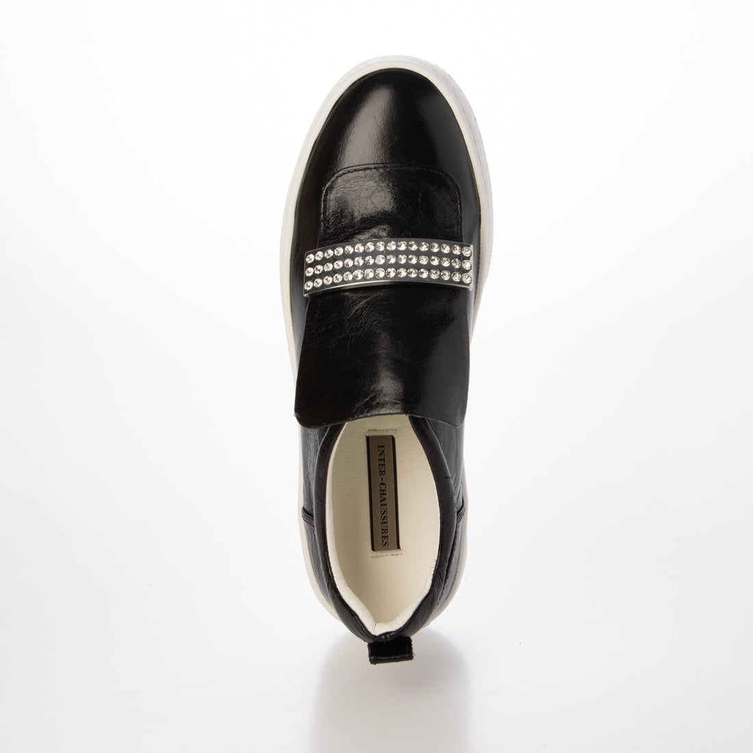 インターショシュール INTER-CHAUSSURES ビジューバックルレザースリッポン （ブラック） ブラック