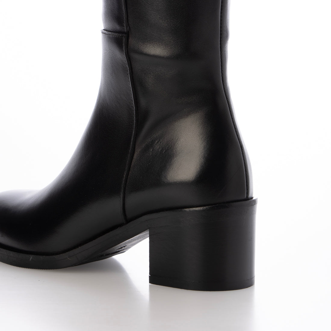 インターショシュール INTER-CHAUSSURES ラウンドトウサイドシームロングブーツ （ブラック） ブラック
