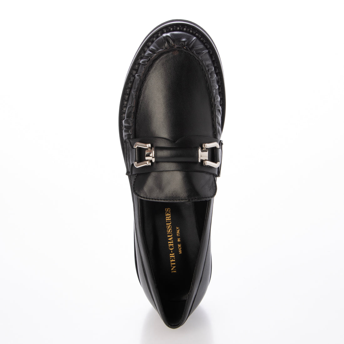 インターショシュール INTER-CHAUSSURES ラウンドトウベーシックローファー （ブラック） ブラック