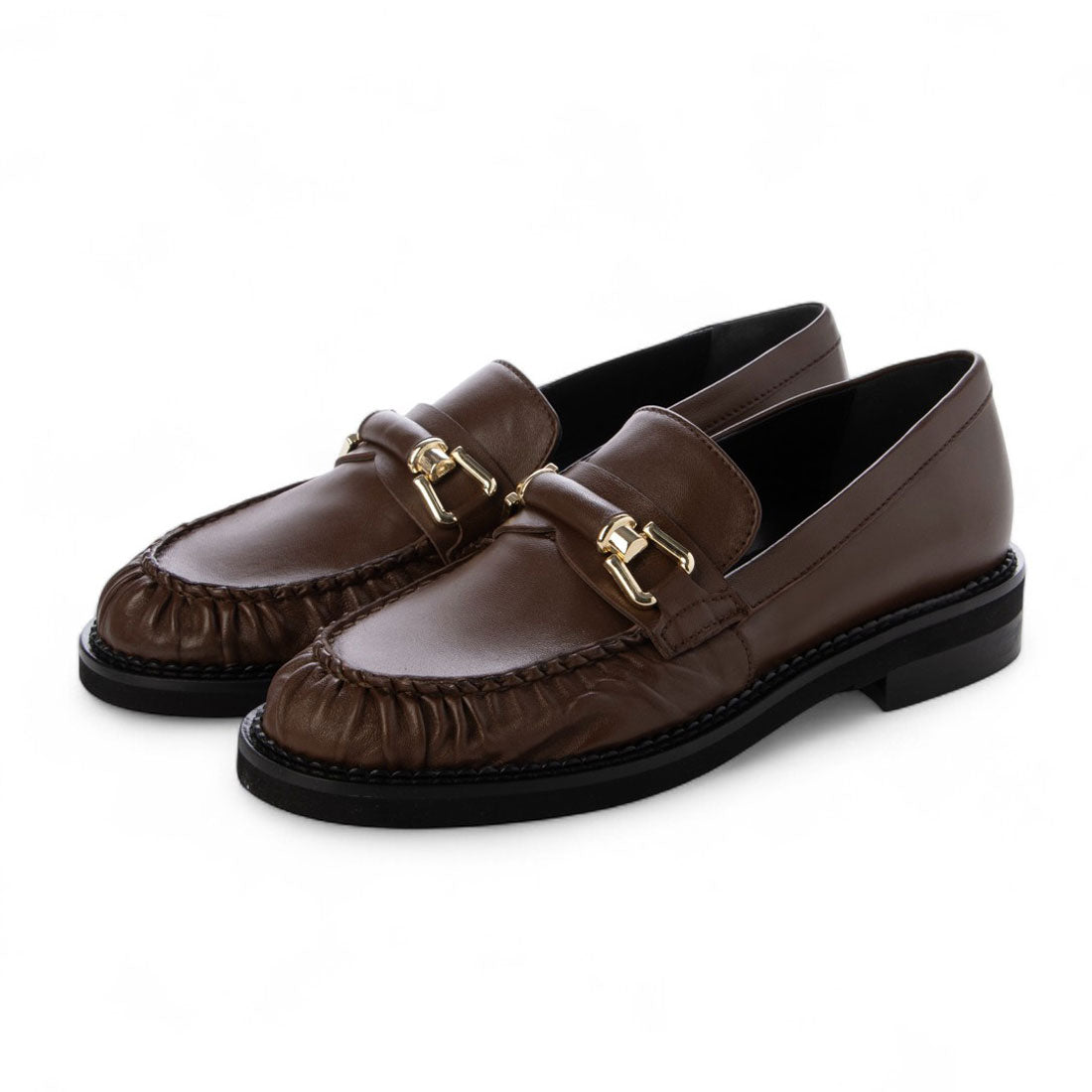 インターショシュール INTER-CHAUSSURES ラウンドトウベーシックローファー （ブラウン） ブラウン