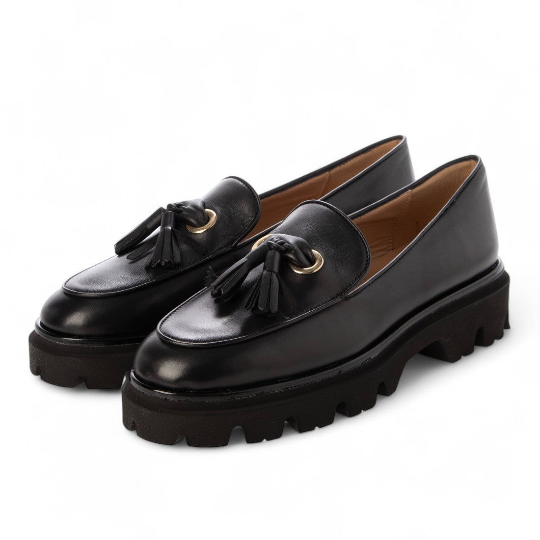 インターショシュール INTER-CHAUSSURES ライトタンクソールタッセルローファー （ブラック） ブラック