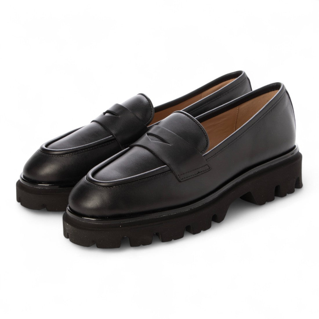 インターショシュール INTER-CHAUSSURES ライトタンクソールローファー （ブラック） ブラック