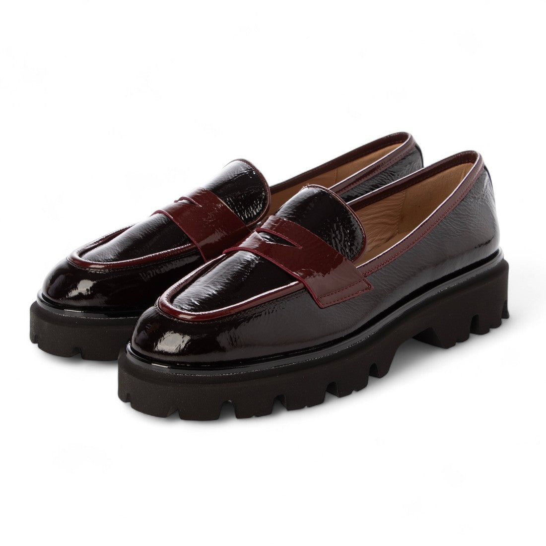 インターショシュール INTER-CHAUSSURES ライトタンクソールローファー （ダークブラウンコンビ） ダークブラウンコンビ