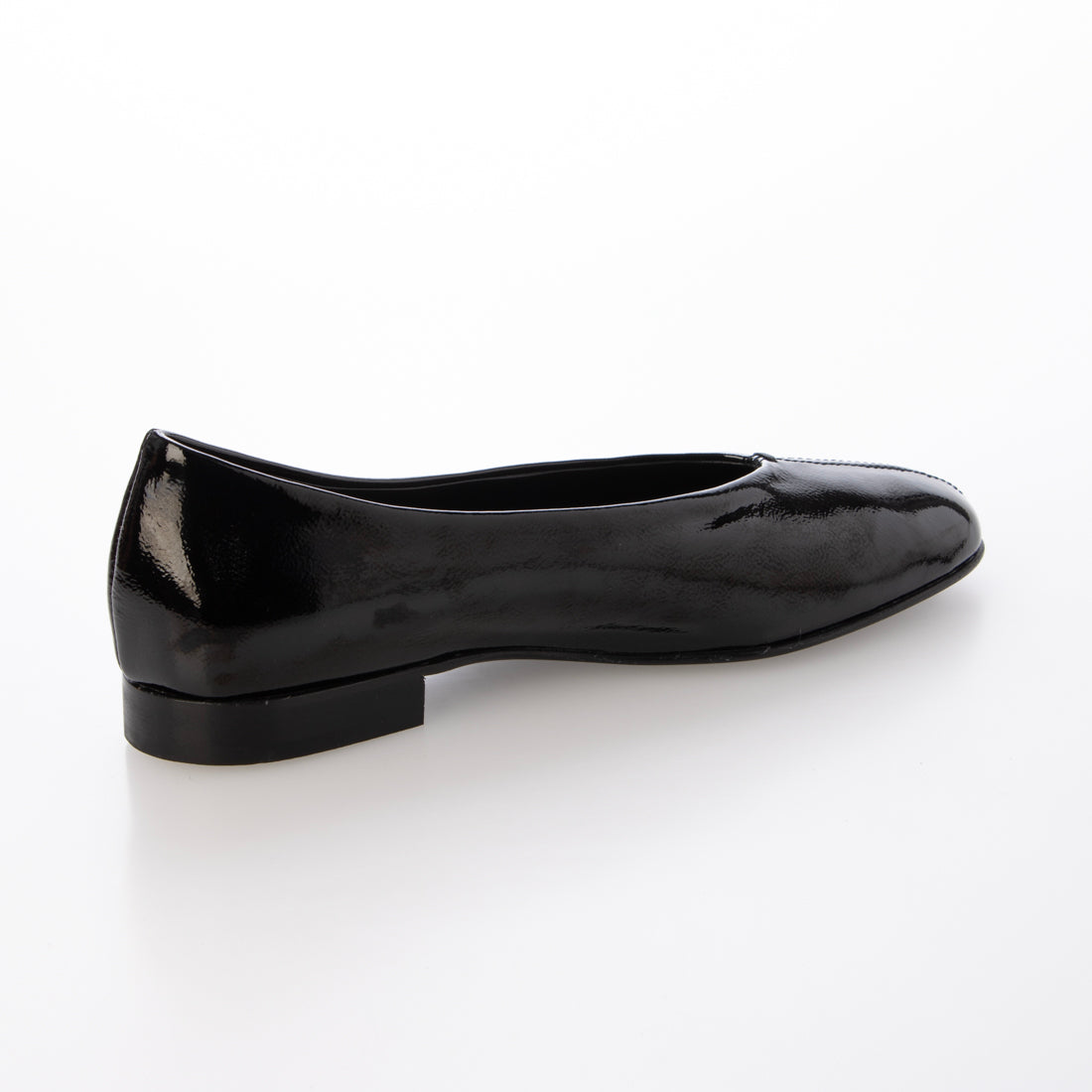 インターショシュール INTER-CHAUSSURES ラウンドトウセンターシームパンプス （ブラックエナメル） ブラックエナメル