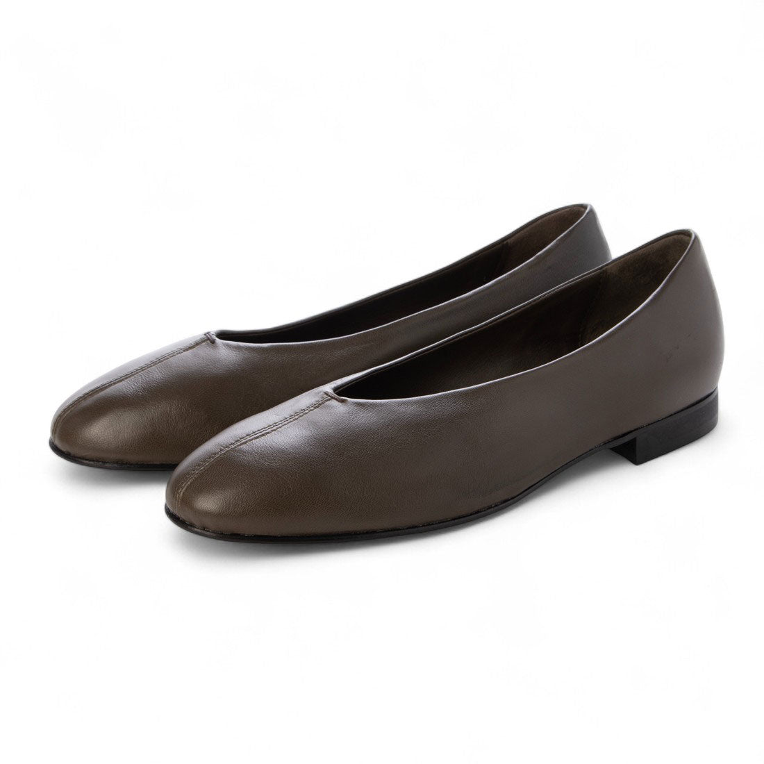 インターショシュール INTER-CHAUSSURES ラウンドトウセンターシームパンプス （ダークブラウン） ダークブラウン