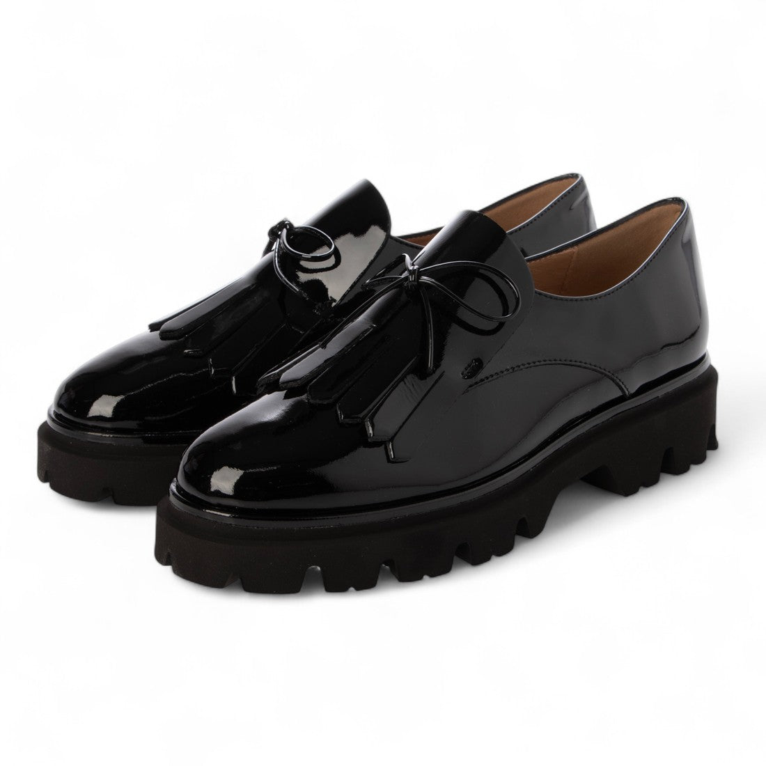 インターショシュール INTER-CHAUSSURES ライトタンクソールキルトシューズ （ブラックエナメル） ブラックエナメル