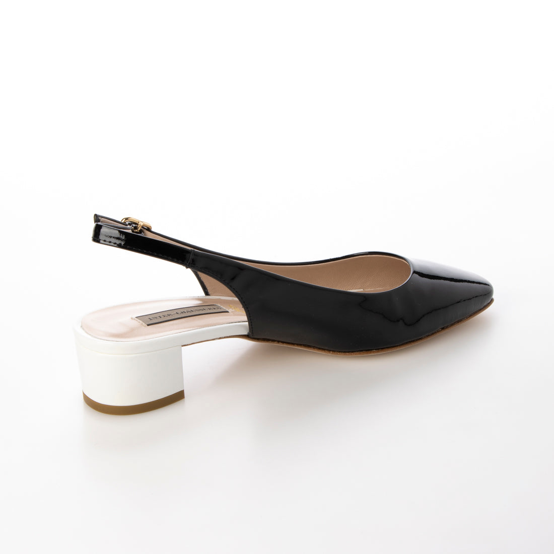 インターショシュール INTER-CHAUSSURES スクエアバックバンドバイカラーパンプス