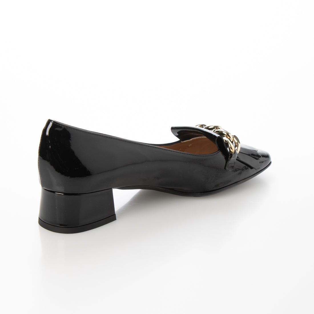 インターショシュール INTER-CHAUSSURES キルトデザインスクエアチェーンパンプス