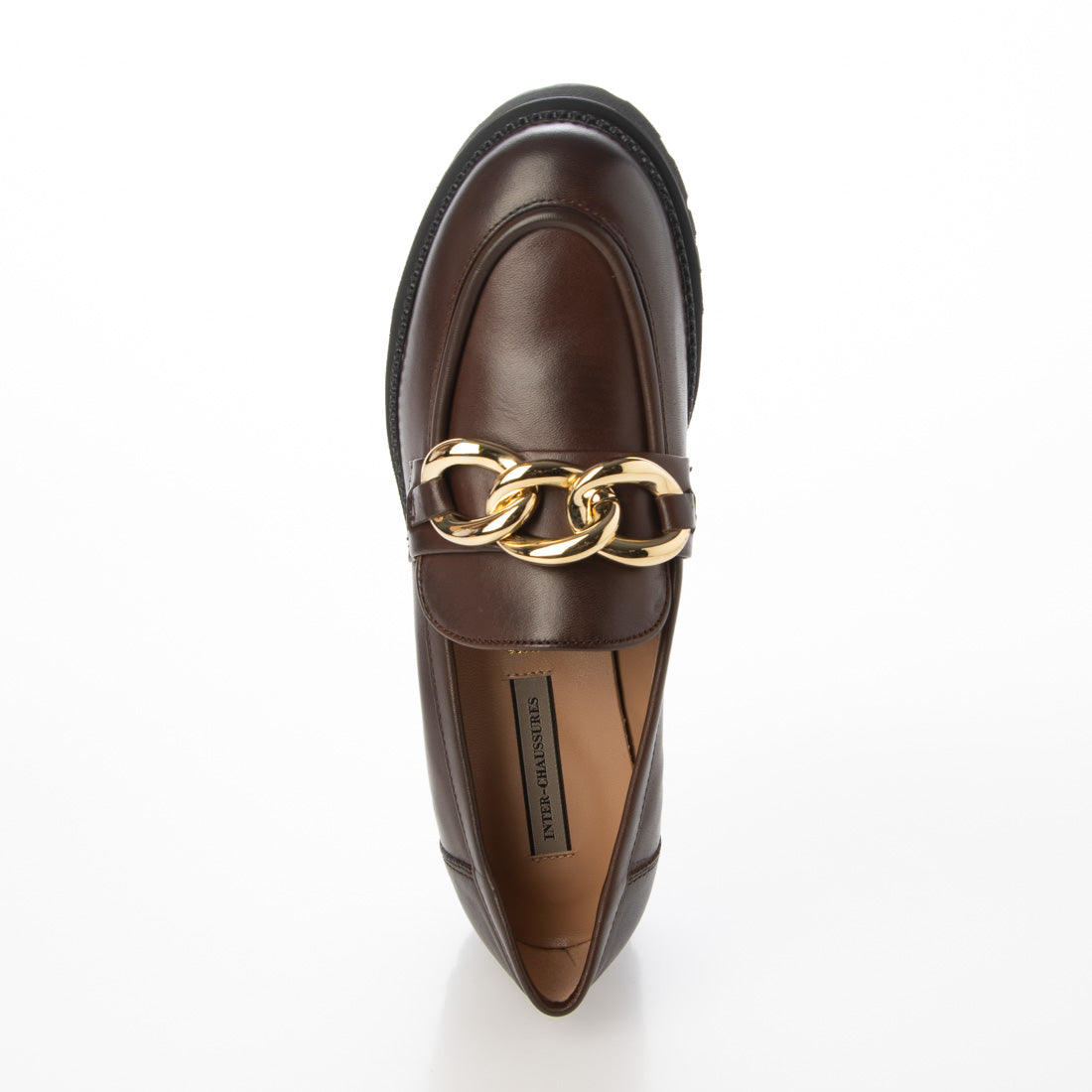 インターショシュール INTER-CHAUSSURES ラウンドトウチェーンローファー