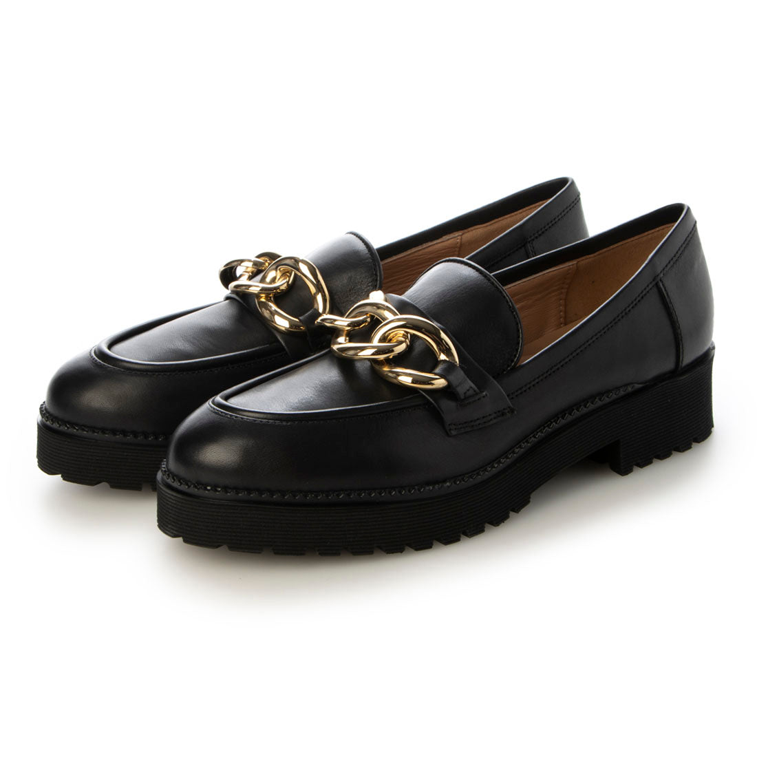 INTER-CHAUSSURES Round Toe Chain Loafer