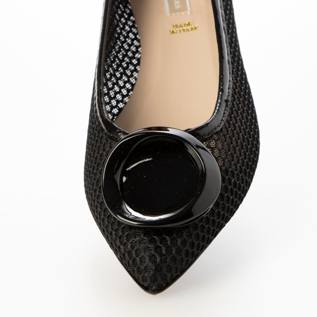 インターショシュール INTER-CHAUSSURES ポインテッドトウオーナメントパンプス