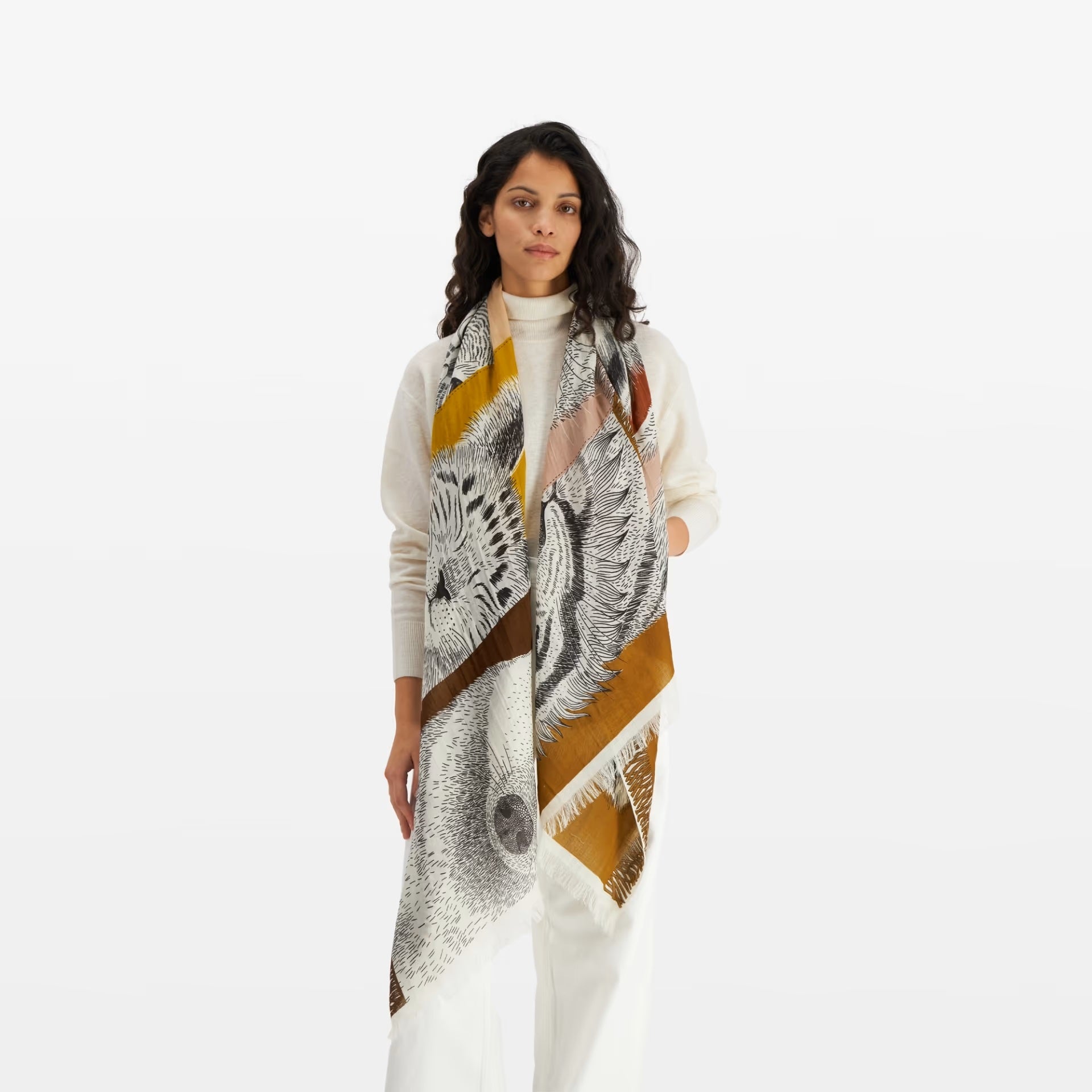 【正規取扱店】イヌイエディションズ INOUI EDITIONS ET20FRE_SCARF 70 FRERES （NATURAL） NATURAL